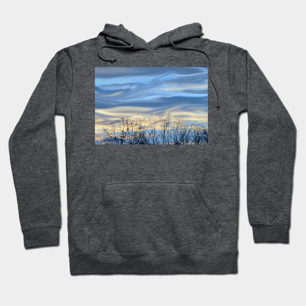 Treeline & Clouds (Impressionism) Hoodie by LaurieMinor